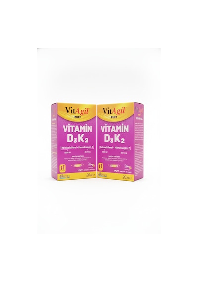 Vitagil Puff Vitamin D3k2 Sprey 20 Ml 2 Li Set
