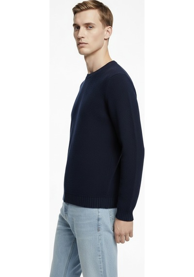 Alpha Studio Lacivert Erkek Bisiklet Yaka Regular Fit Kazak Au-3190c Faux Fur Crewneck Knıt Koyu Lacivert Alpha Studio Lacivert Erkek Bisiklet Yaka Regular Fit Kazak Au-3190c Faux Fur Crewneck Knıt Koyu Lacivert