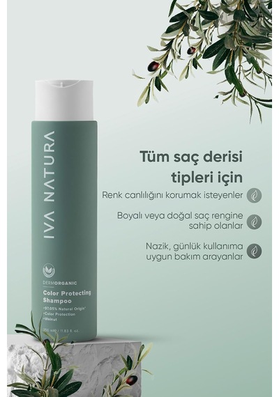 Organik Renk Koruyucu Siyah Şampuan, Isırgan Otu Ve Siyah Ceviz Özlü, Boyalı Saçlar İçin Doğal Renk Koruma, Parabensiz Ve Glutensiz, 350 Ml