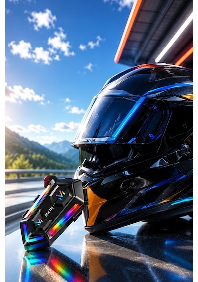 Mioji Mio 110 RGb 1000Mah Ipx6 Motosiklet Kask İçin Bluetooth Intercom Kulaklık