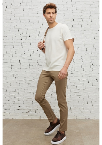 AC&Co / Altınyıldız Classics Erkek Bej Slim Fit Dar Kesim 5 Cep Armürlü Esnek Pantolon Bej AC&Co / Altınyıldız Classics Erkek Bej Slim Fit Dar Kesim 5 Cep Armürlü Esnek Pantolon Bej