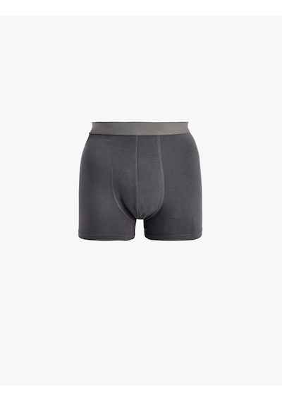 Koton Normal Bel Rahat Kalıp Modal Kumaş Basic Boxer Antrasit 7wlm90010mk