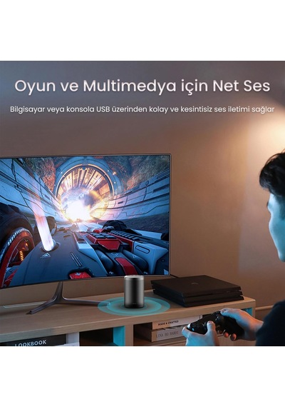 Usb-a To 3.5mm Jack Aux Mikrofon Destekli Dac Chip Hifi Ses Kartı