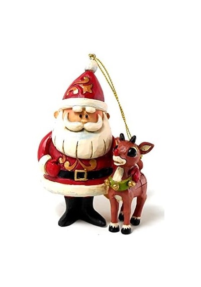 Rudolph Traditions Von Jim Shore Santa Und Rudolph 50. Ann Ornament 4,25 İn