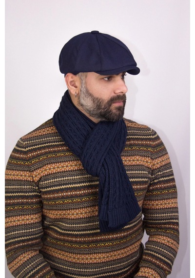 Kışlık Erkek Peaky Blinders İngiliz Driver Kasket Koyu Lacivert 7404 Lacivert