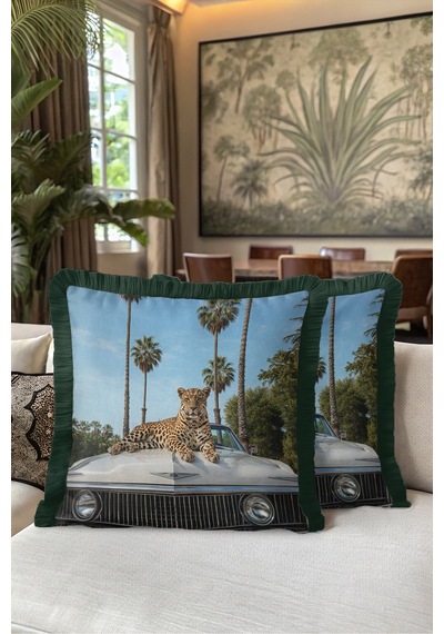 Safari Leopar Motifli Saçaklı Yastık Kılıfı - Palmiye Bohem Mavi Yeşil Püsküllü Kırlent Kılıfı Sessiz Kanyon Opal Safari Leopar Motifli Saçaklı Yastık Kılıfı - Palmiye Bohem Mavi Yeşil Püsküllü Kırlent Kılıfı Sessiz Kanyon Opal
