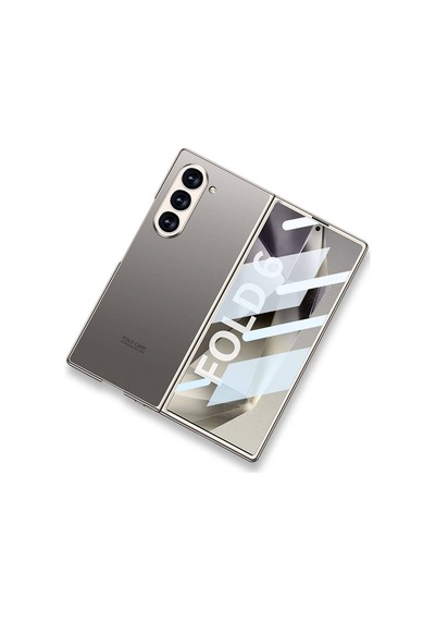 Galaxy Uyumlu Z Fold 6 Kılıf Titanyum Metal Tasarımlı Redclick Kıpta Caz Kapak - Titanyum - Gri