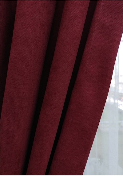Evdepo Home Bordo Fon Perde Tek Kanat (539777273) Bordo