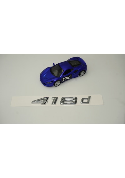 Bmw 418D Bagaj Krom Metal 3M 3D Yazı Logo
