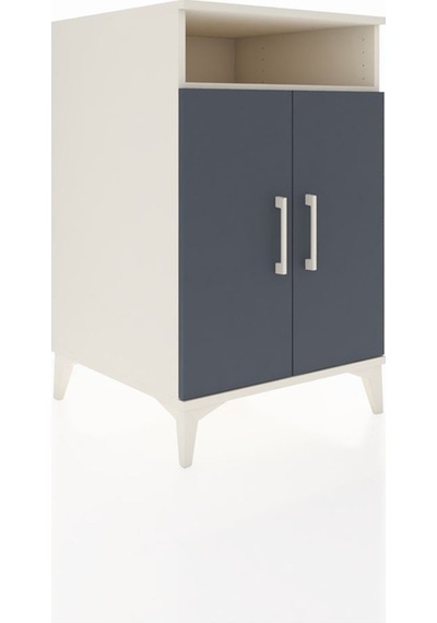 Kronos Komodin 3 Raflı 2 Kapaklı 60x59x96 Aytaşı-antrasit Aytaşı