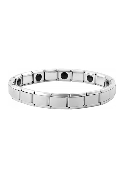 Chavin 9 mm Germanyum Lastikli Mat Gri Çelik Unisex Bileklik eu68