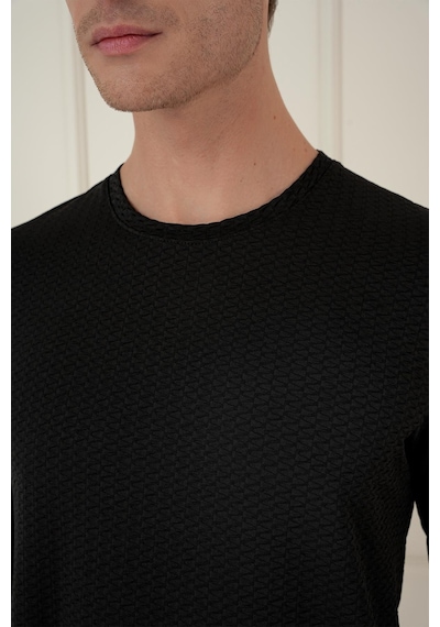 Efor Ts 889 Slim Fit Siyah Spor T-shirt Siyah