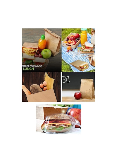 100 Adet 12x20 Kraft Şamua Kese Kağıdı Poğaça Tost Sandviç Kahvaltı Poşeti 100'lü Kese Kağıdı