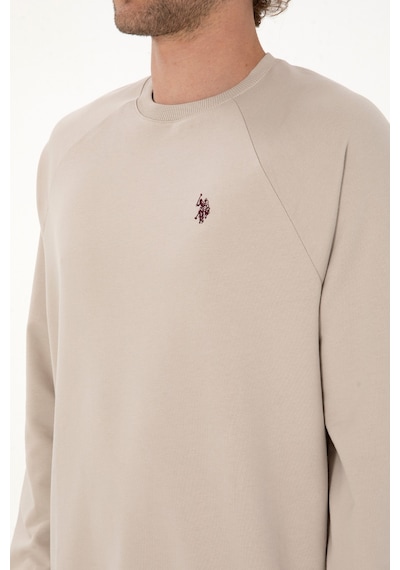 U.S. Polo Assn. Erkek Regular Fit Bisiklet Yaka Taş İnce Basic Sweatshirt 50313752-VR049