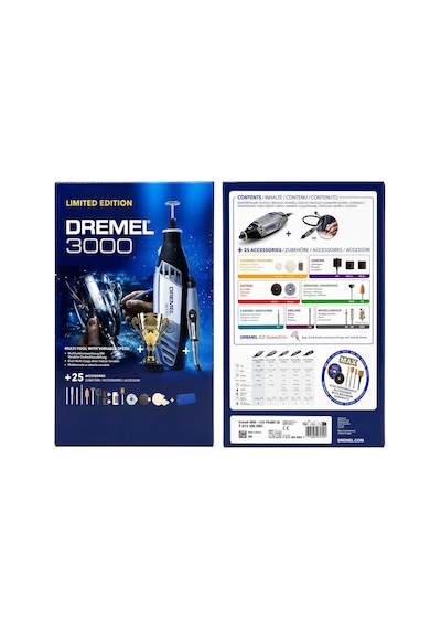 Dremel 3000 25 Aks. + 225 Esnek Uzatma + Dünya Kupası F0133000wc