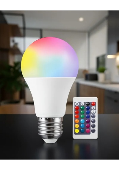 Astraltech Rgb Işıklı 10 Watt Led Ampul A+ Enerji Sınıfı Çok Renkli