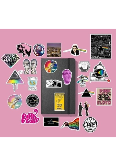 Pink Floyd Sticker Paketi/bullet Journal Defter Çıkartma Ajanda Laptop Etiket Abanoz