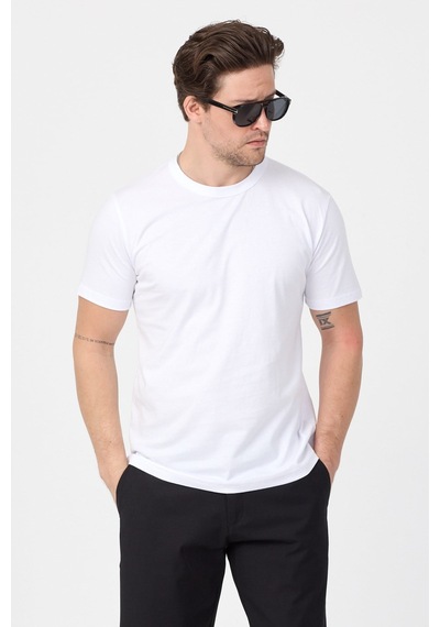 Tonny Black 5'li %100 Pamuk Beyaz T-shirt Erkek Beyaz T-shirt Tbtshrt115