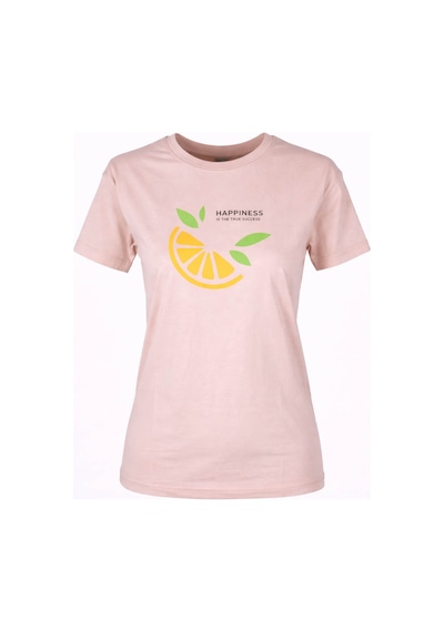Trender Limon O Yaka Relaxed Fit Taş Kadın T-shirt 26ydt1000013
