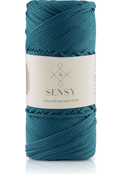 Sensy 1.5 Mm - 100 Gr Polyester Makrome Ipi Petrol Mavisi 150 M Polyester Makrome Ip Supla Ip Ve Çanta Ip