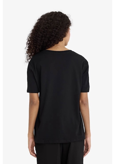 Defacto %100 Pamuk Basic Siyah Kadın T-shirt W9584az/bk81 Siyah
