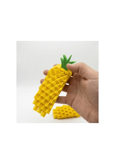 3d Baskılı Pixel Pineapple Fidget Stres Oyuncağı - Geometrik Ananas Figürü
