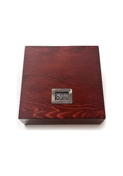 Mezmob Masif Yerli Sedir Ağacı Humidor Puro Kutusu Küçük Boy