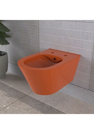 Lucco 53 CM Rim Art Kanalsız Asma Klozet Turuncu