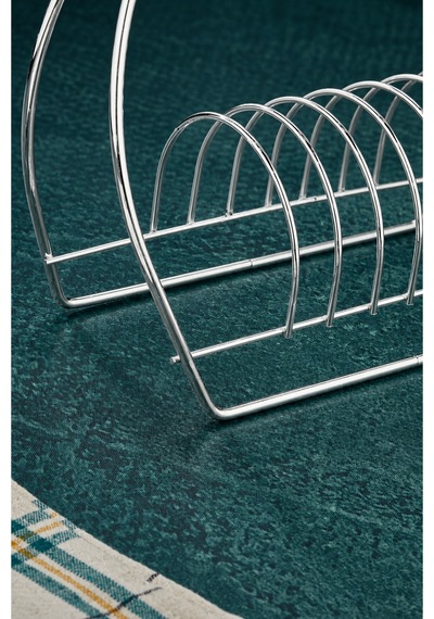 Premium Gümüş Metal Fincan Askılığı Ve Tabaklık Standı 6 Fincan Kapasiteli Kahve Köşesi Organizeri Metalik