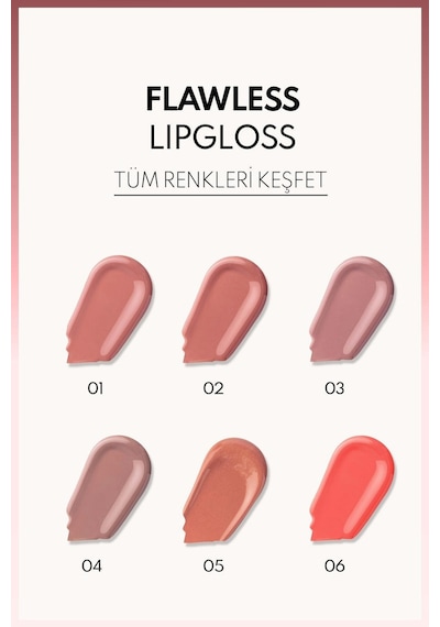 Note Cosmetique Flawless Lipgloss Nemlendirici Dudak Parlatıcısı - 06 Tasty Candy - Pembe