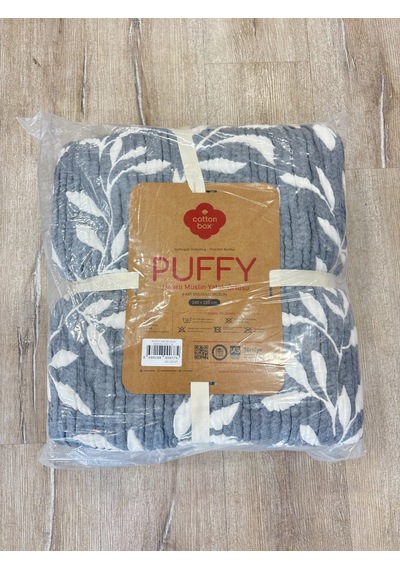 Cotton Box Müslin Gri 6 Kat Yatak Örtüsü Jakarlı 240x220cm Çok renkli