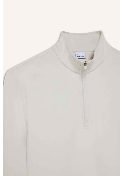 Defacto Defactofit Standart Fit Dik Yaka Fermuarlı Sporcu Sweatshirt F1687ax25wnbg721 Bej-bg721
