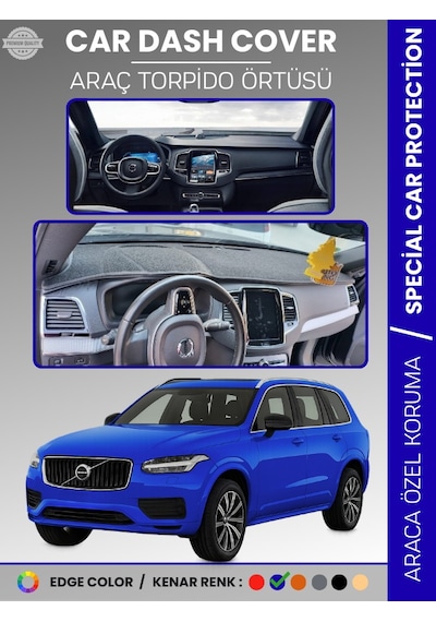 Volvo Xc90 Torpido Örtüsü 2015-2024 Torpido Örtüsü Panel Halısı Torpido Koruma Tam Uyum Uv Koruma - 302 Stiloto