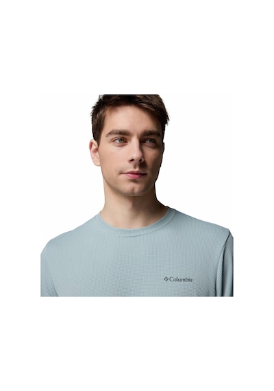 Columbia Tech Trail Utility Warm Ls Crew Mavi Erkek Outdoor Uzun Kollu T-shirt Ae9975-461 Mavi