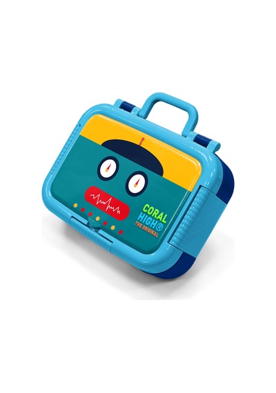 Coral High Kids Lacivert Robot Desenli Paslanmaz Çelik Beslenme Kabı 39223 Lacivert