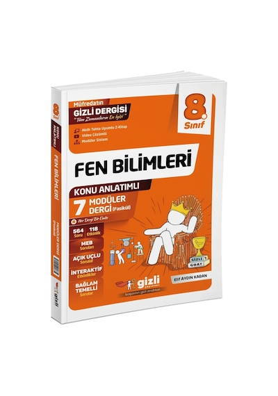 Gizli Yayınları 8. Sınıf Fen Bilimleri Konu Anlatımlı Müfredatın Gizli Dergisi Yeni