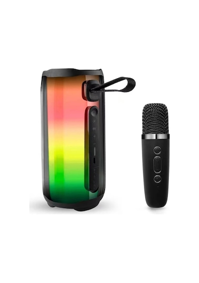 Pluse 5 Mikrofonlu Rgb Kablosuz Hoparlör - Siyah