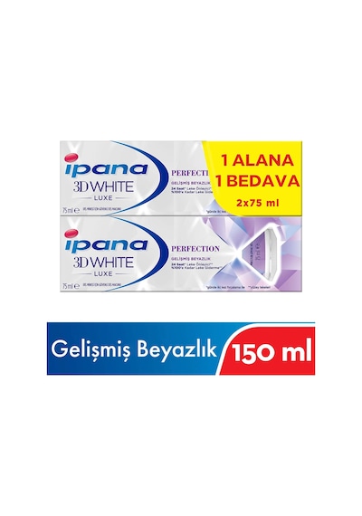 İpana 3 Boyutlu Beyazlık Luxe Perfection Diş Macunu 2x75 ml