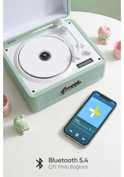 Fressi Fr-cd183 Riona Dahili Hoparlörlü Bluetoothlu Açık Yeşil Cd Çalar