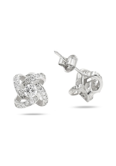 Brezza Lusso Jewelry 925 Ayar Tektaş Şans Gümüş Küpe