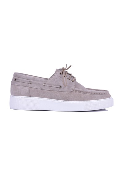 Shoetyle - Hakiki Süet Deri Bej Rengi Günlük Erkek Ayakkabı - 115-k512-1065-1612