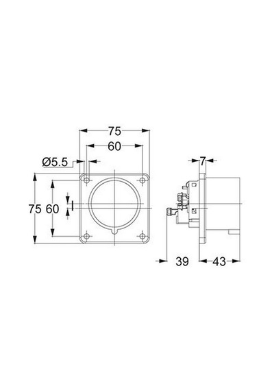 Mete Enerji 4x16a. Ip44 Makine Fişi Düz T28112