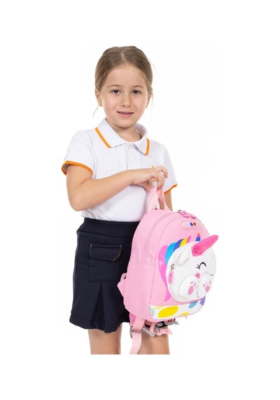 Sevimli Kedi Figürlü Anaokulu Çantası - Pembe #REF!