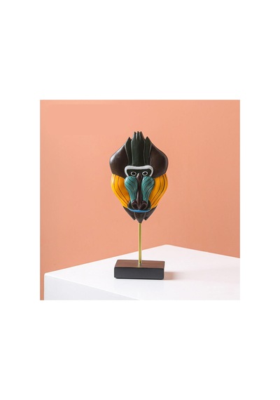 Picasso Maske Soyut Yüz Biblo - Maymun Renkli