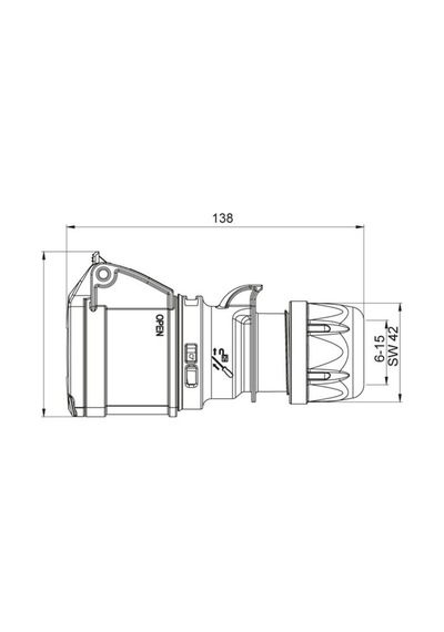 Mete Enerji 4x16a. Ip44 Uzatma Prizi- Vidalı Bağl. 406403v