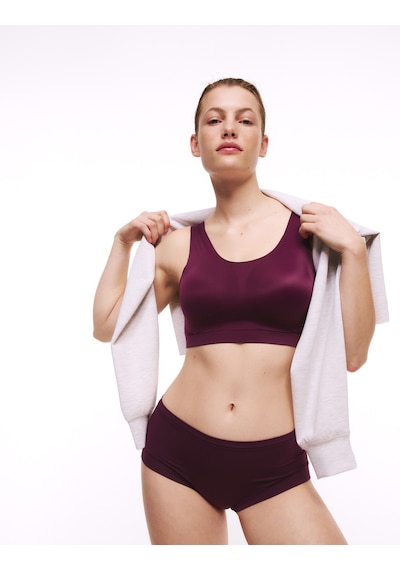 Marks & Spencer Flexifit Balensiz Crop Top Sütyen Bordo
