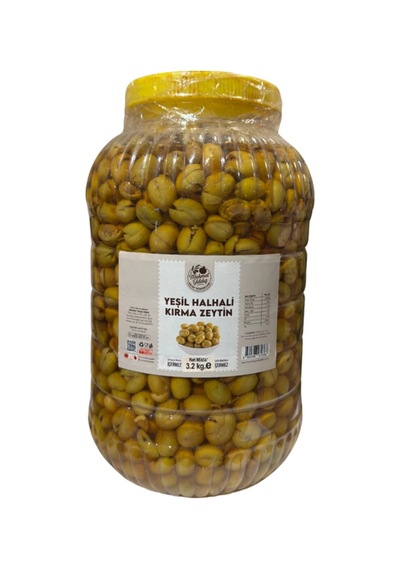 Yeşil Halhali Kırma Zeytin 3.2kg Pet