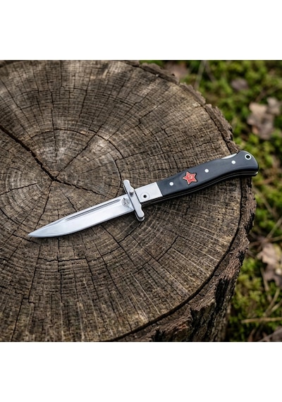 Knivox Sibirya Company Z08bk Rus Çakısı - Paslanmaz Çelik Katlanabilir Av Ve Camping Pocket Knife Siyah