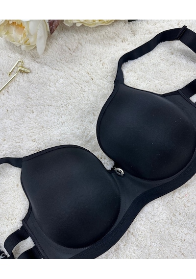 Le Jardin Marilyn Soft Cup Balenli Desteksiz Büyük Beden Sütyen - Siyah