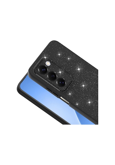 Redmi 15 Kılıf Kamera Korumalı Simli Lüks Mkst Koton Kapak - Mor Mor